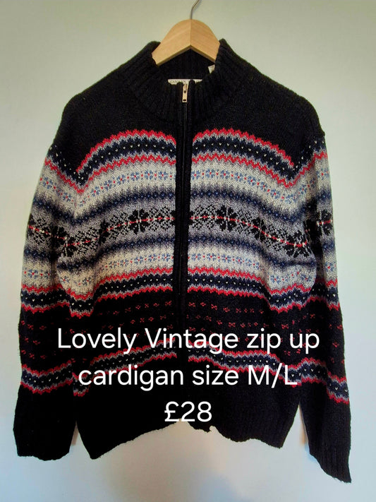 Vintage Zip up cardigan