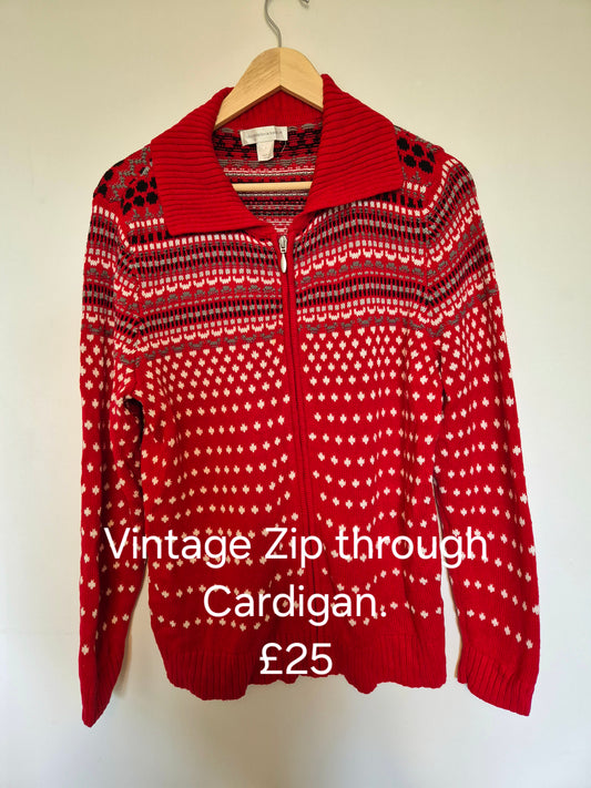 Gorgeous Vintage Zip up Cardigan