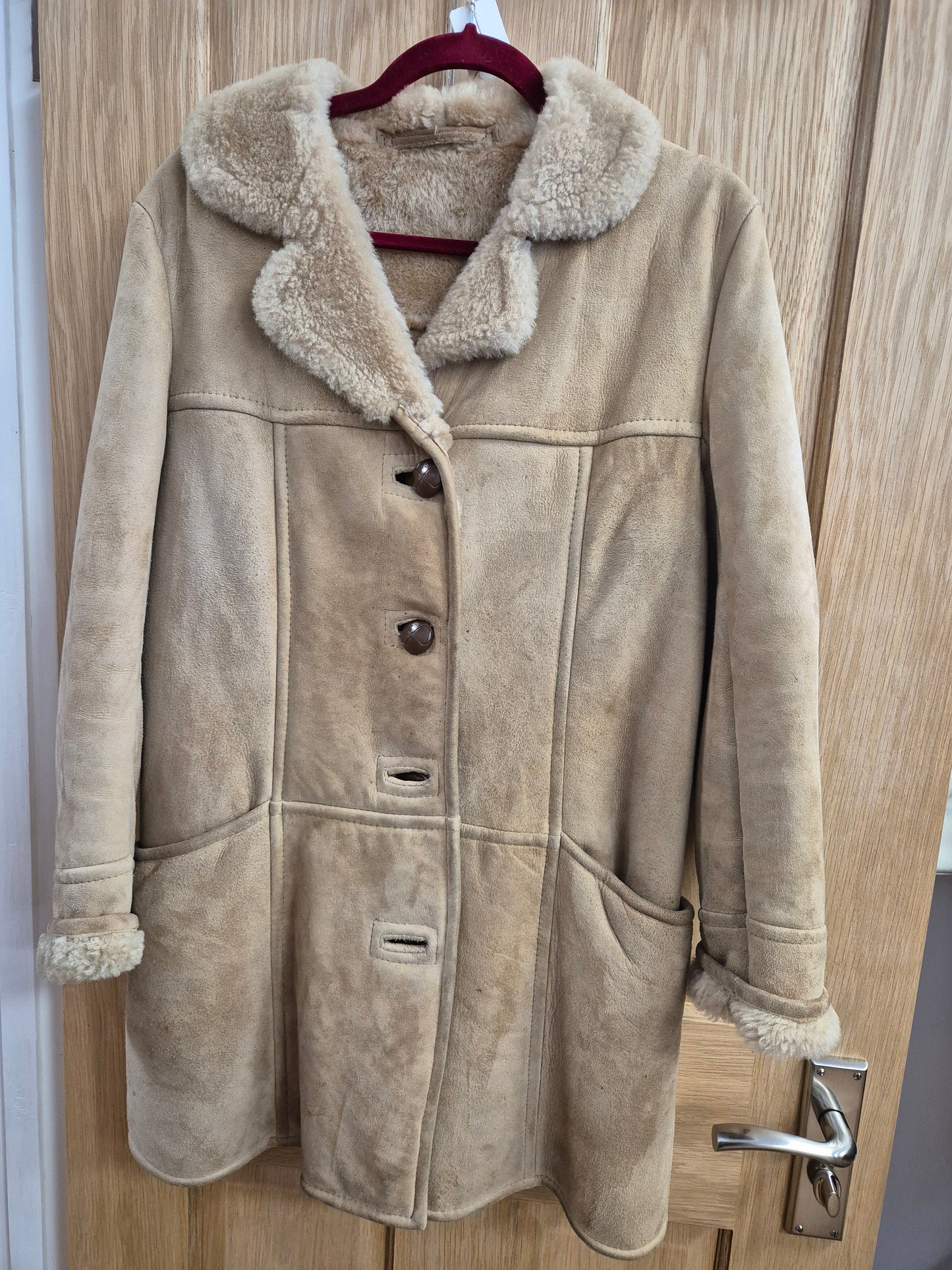 Vintage sheepskin coat size 12