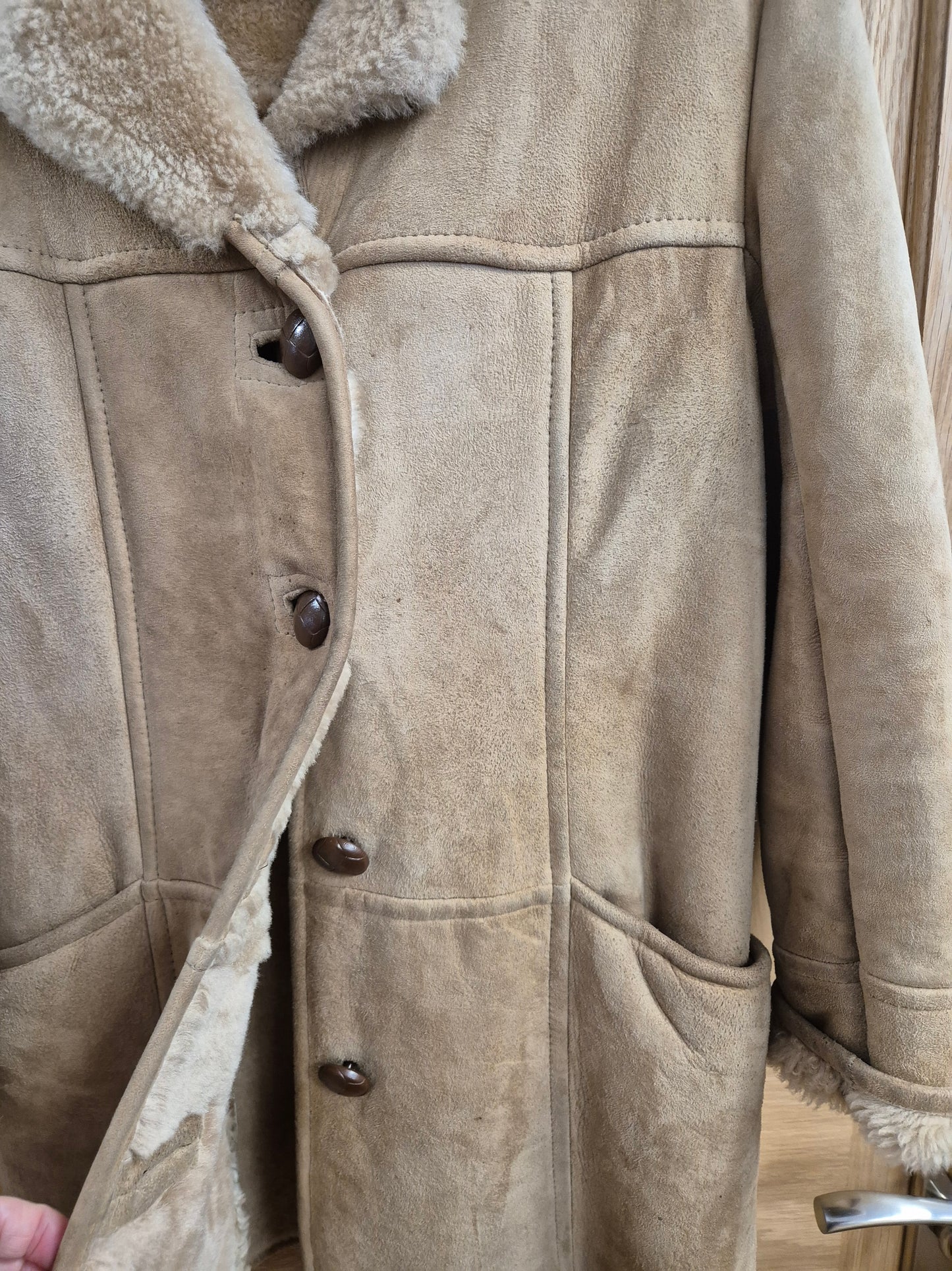 Vintage sheepskin coat size 12