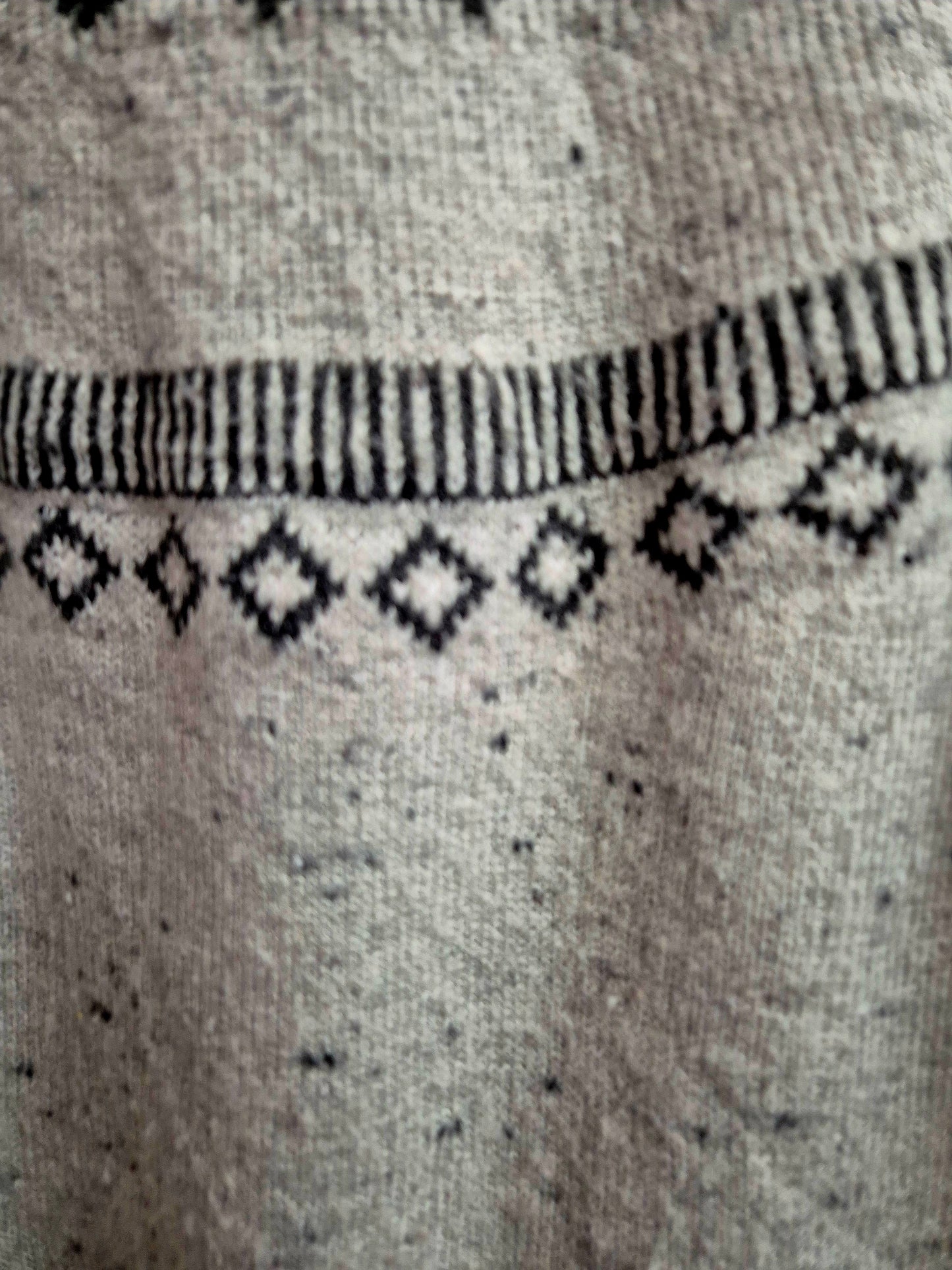 Vintage Fair Isle jumper in tonal grays. Size 14/16