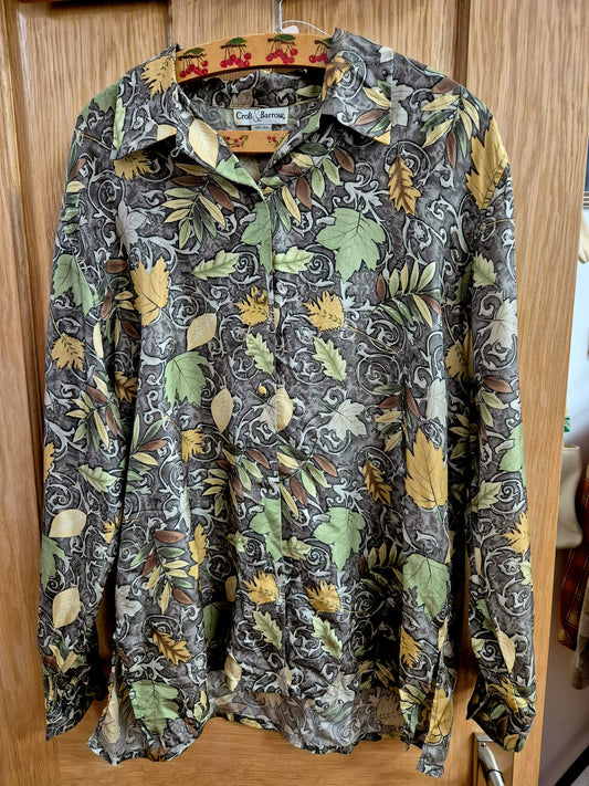 Vintage shirt 100% silk. Size 16