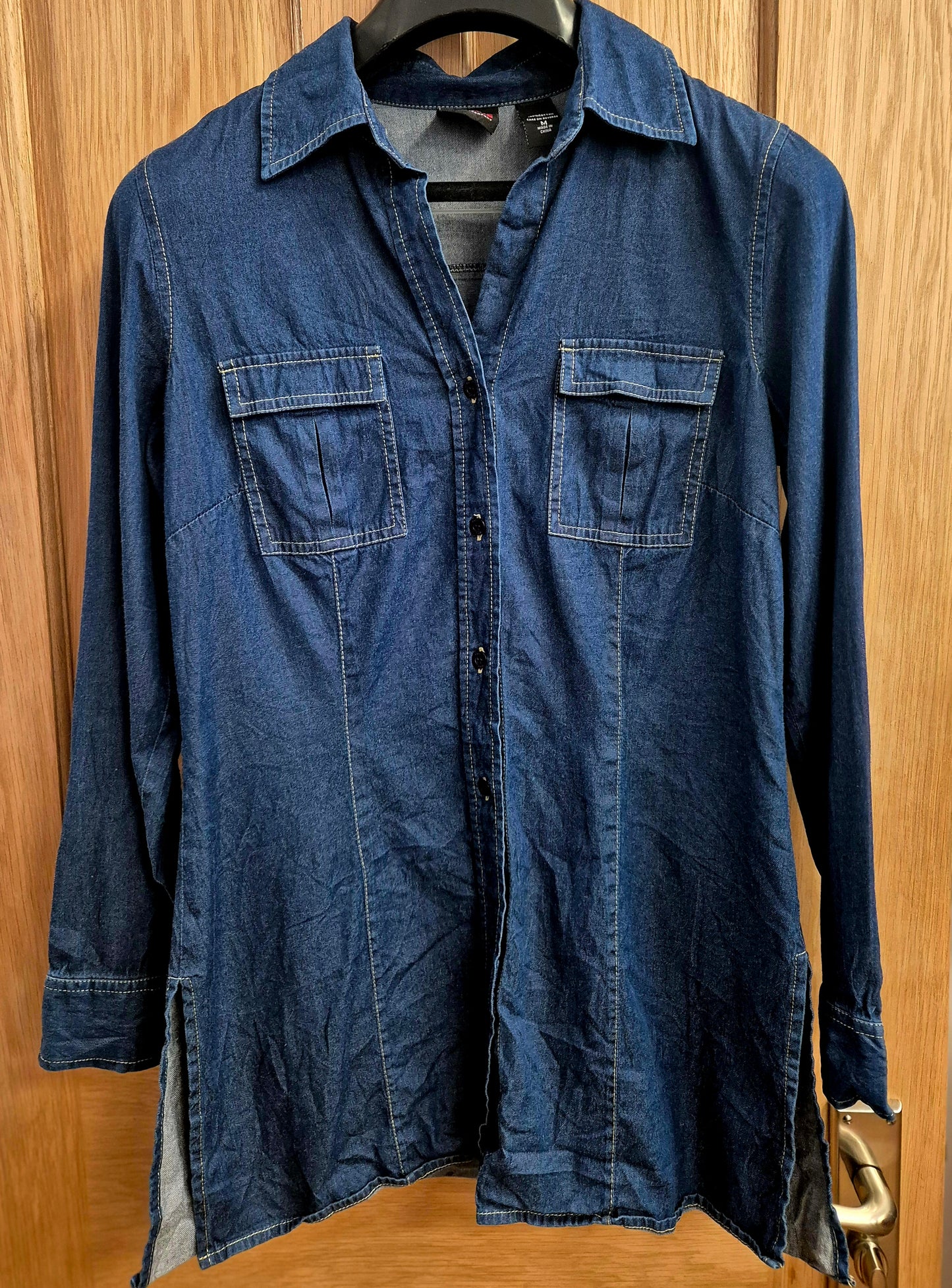 Lovely longer length denim shirt size 12/14