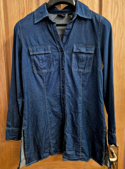 Lovely longer length denim shirt size 12/14