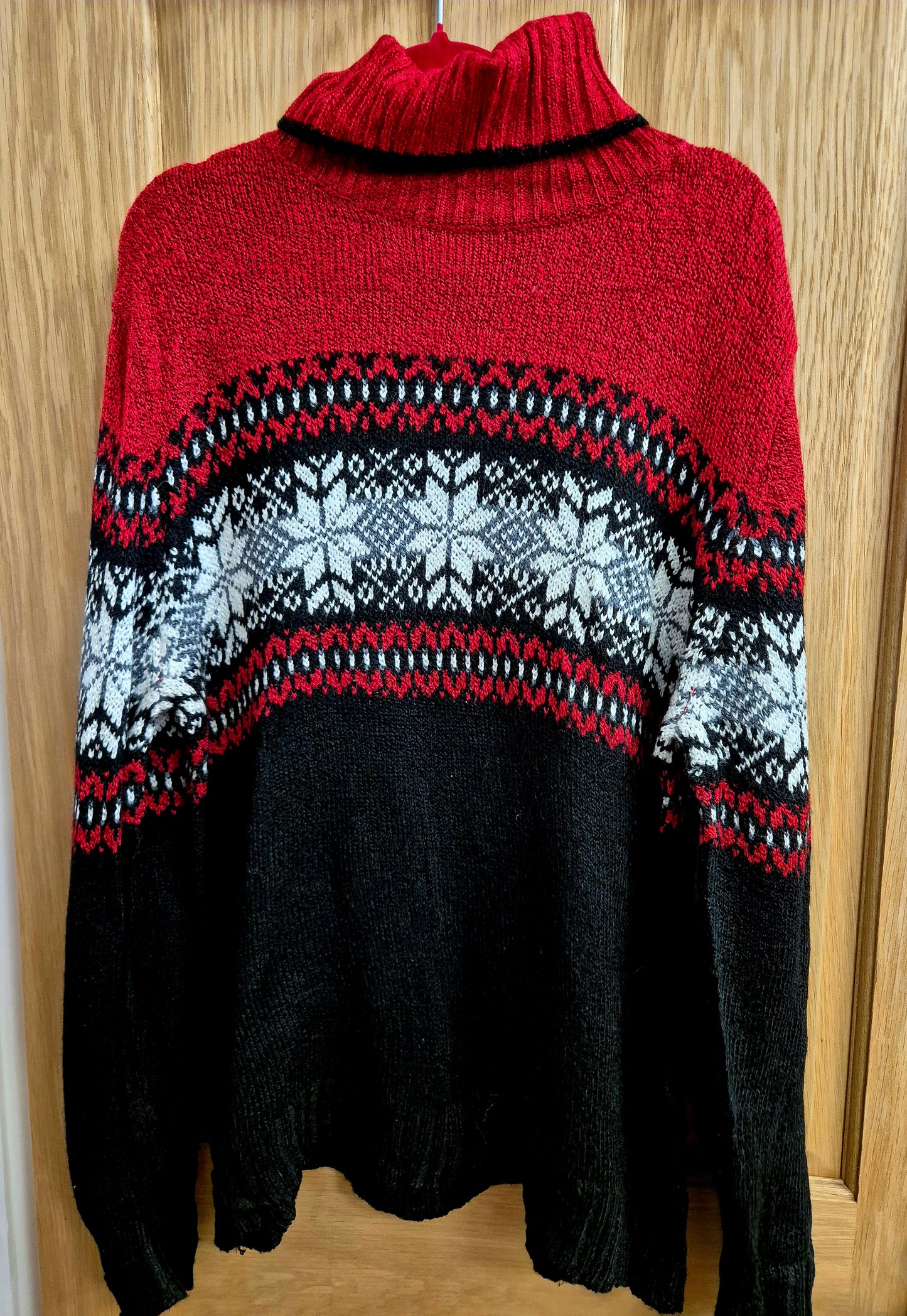 Vintage roll neck Christmas jumper. Size large