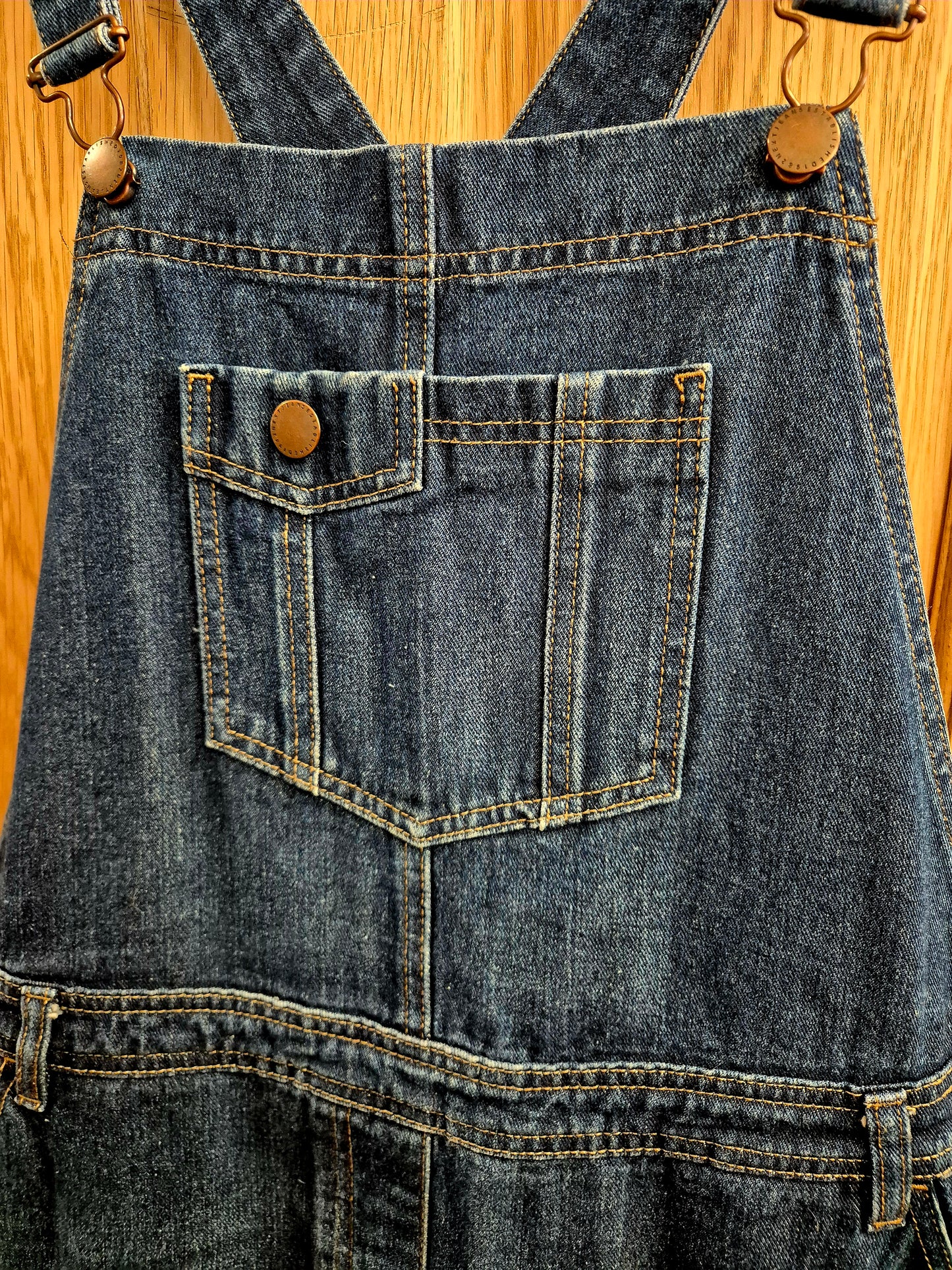 Denim dungarees size uk 14