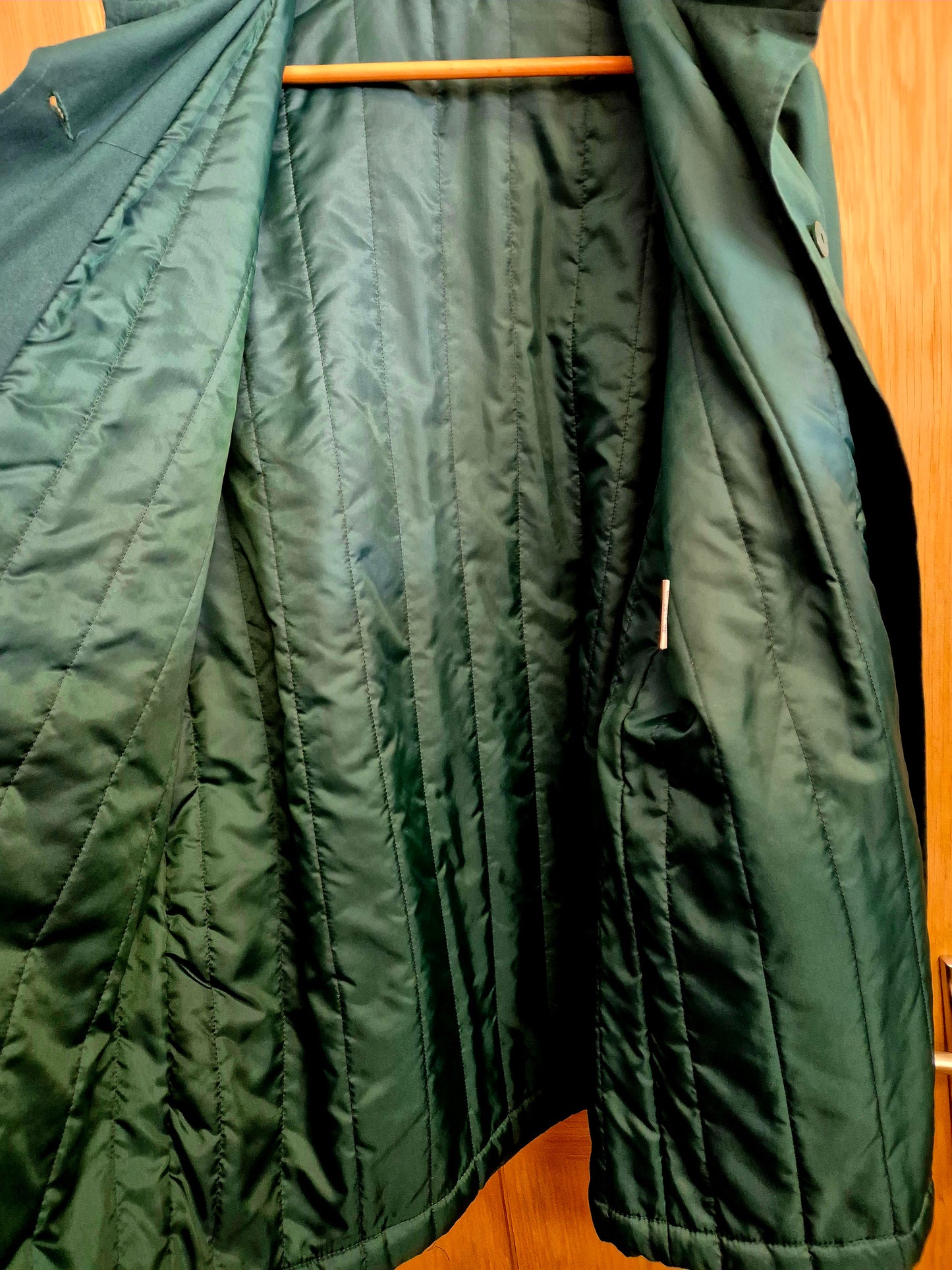 Vintage 1980s light padded coat green. Size uk 12/14