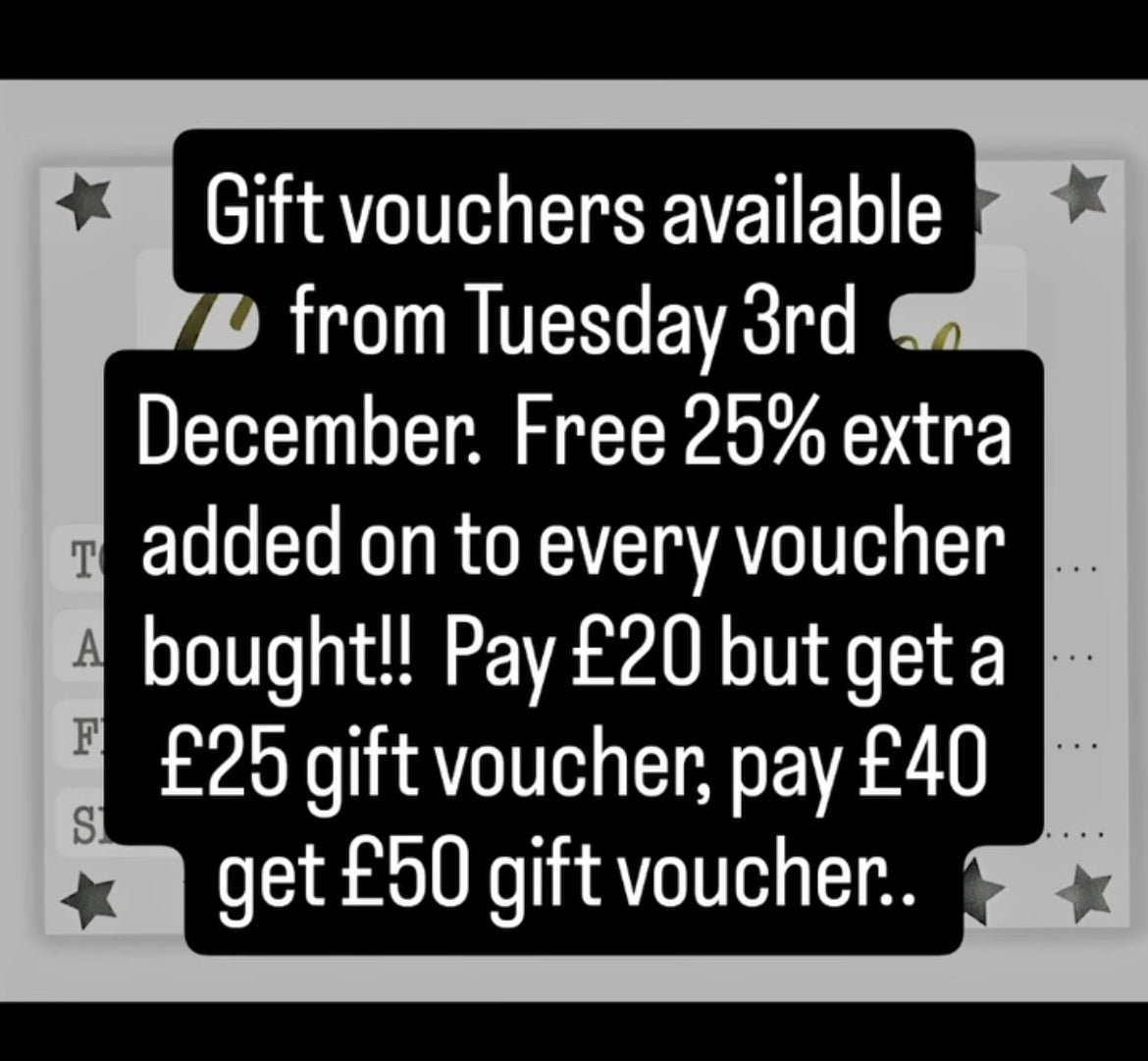 £50 gift voucher for just £40